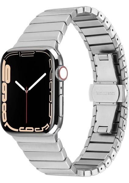 ​​​apple Watch 10 46MM Kordon Krd-79 Metal Strap Luxury Kayış