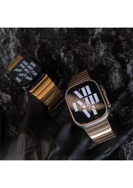 ​​​apple Watch 10 46MM Kordon Krd-79 Metal Strap Luxury Kayış modelleri
