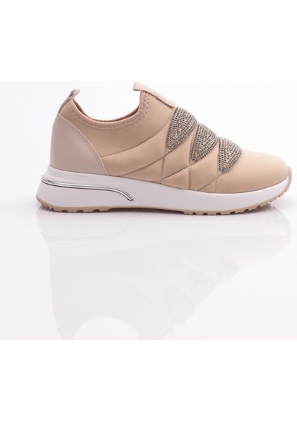 222 Kadın Kalin Taban Baklava Desenli Sneaker Ayakkabı
