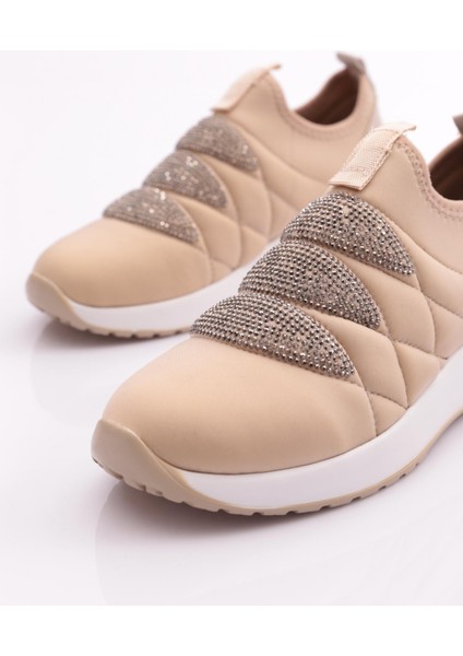 222 Kadın Kalin Taban Baklava Desenli Sneaker Ayakkabı