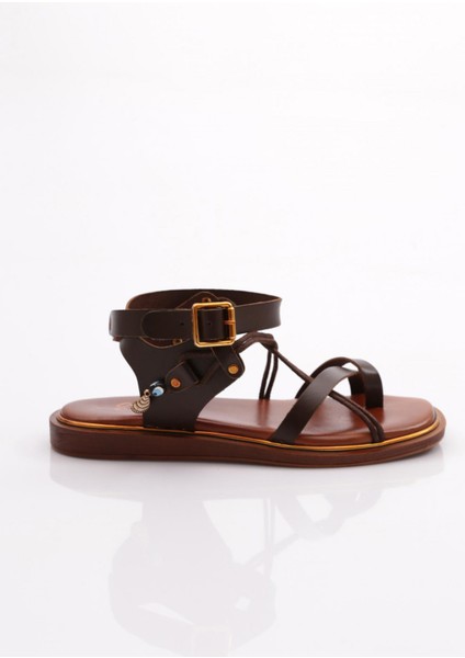 Dgn 310 Kadin Parmak Arasi Yani Boncuklu Sandalet