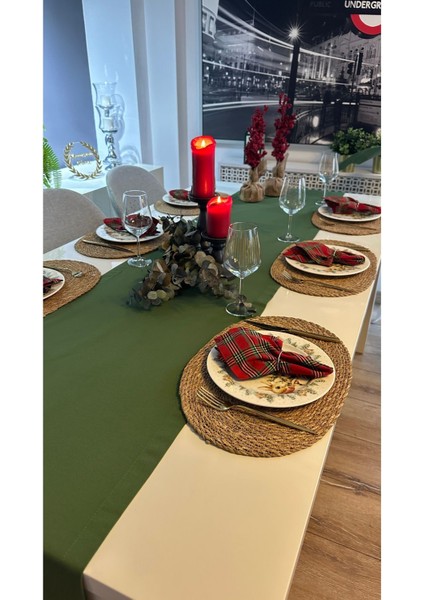 Pamuklu Dertsiz Leke Tutmaz Yeşil Uzun Runner