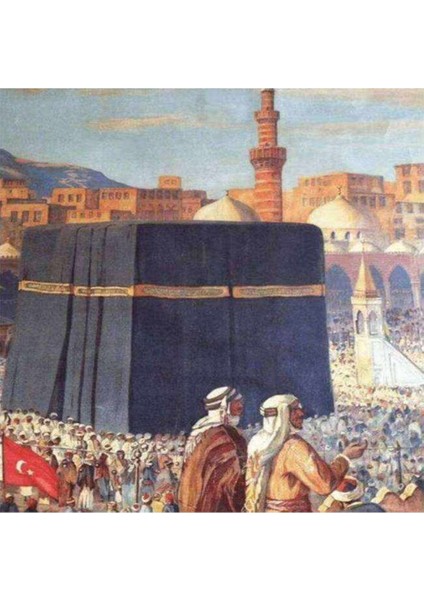 Kanvas osmanlı Dönemi Kabe Sayılarla Boyama Seti Kasnaklı 70 x 90 cm