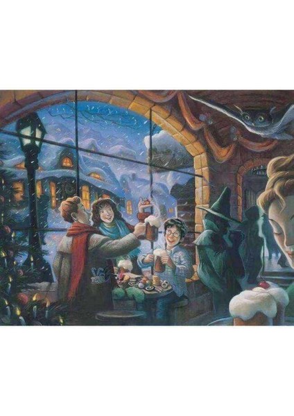 Kanvas bir Kış Muhabbeti Sayılarla Boyama Seti Kasnaklı 100 x 140 cm