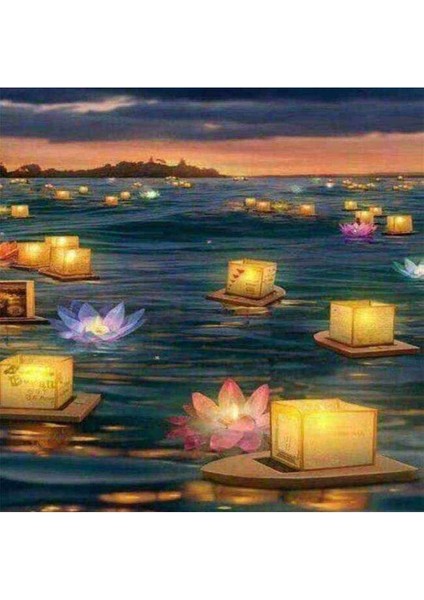 Kanvas dilek Işığı Sayılarla Boyama Seti Kasnaklı 100 x 140 cm