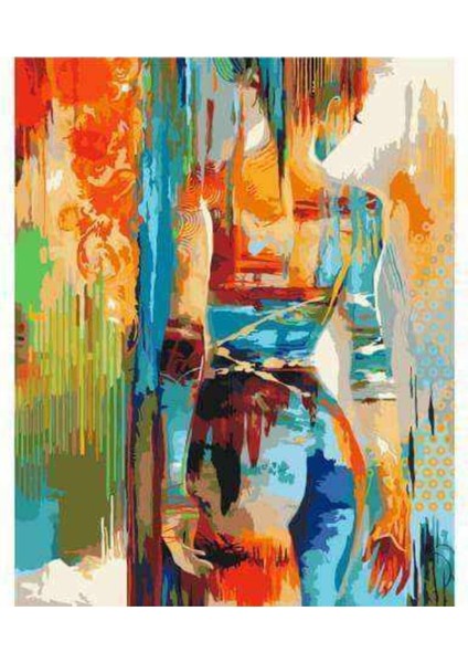 Kanvas tutku 6 Sayılarla Boyama Seti Kasnaklı 90 x 110 cm