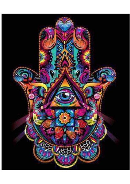 Kanvas üçüncü Göz Sayılarla Boyama Seti Kasnaklı 70 x 90 cm