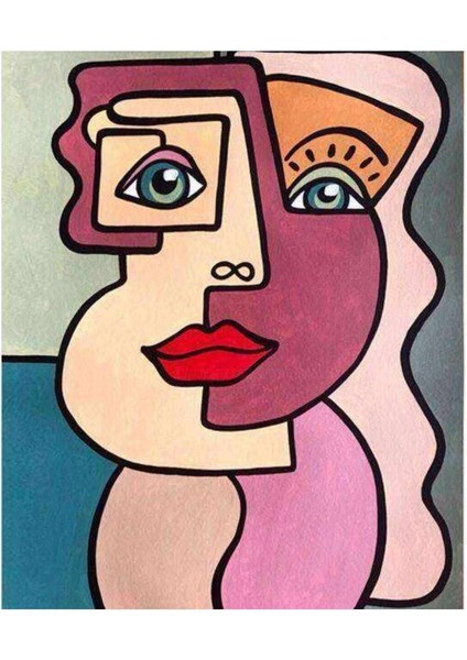 Kanvas farklı Bir Özge Sayılarla Boyama Seti Kasnaklı 90 x 110 cm