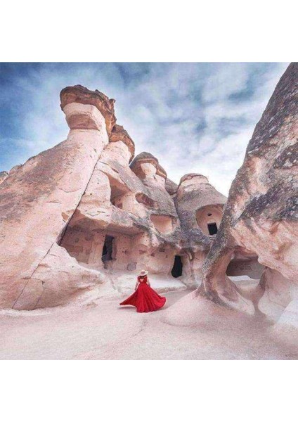 Kanvas ürgüpteki Güzel Sayılarla Boyama Seti Kasnaklı 40 x 50 cm