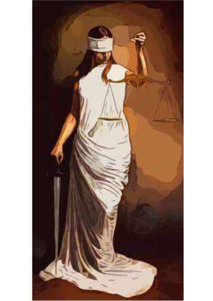 Kanvas adalet Sayılarla Boyama Seti Kasnaklı 90 x 110 cm