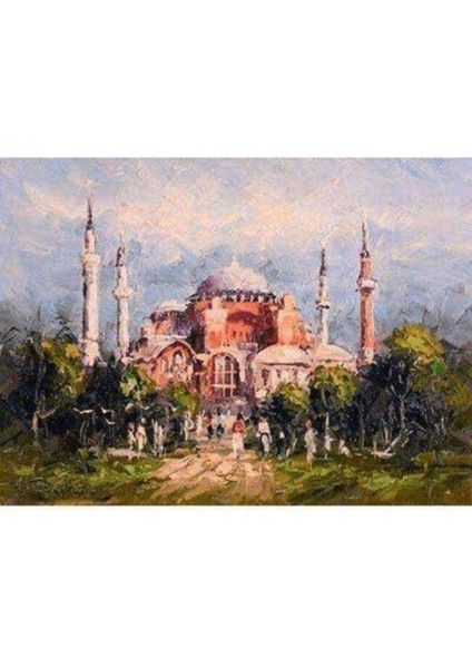 Kanvas ayasofya Sayılarla Boyama Seti Kasnaklı 70 x 90 cm