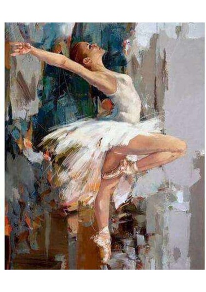 Kanvas balenin Gizemli Duruşu Sayılarla Boyama Seti Kasnaklı 90 x 110 cm