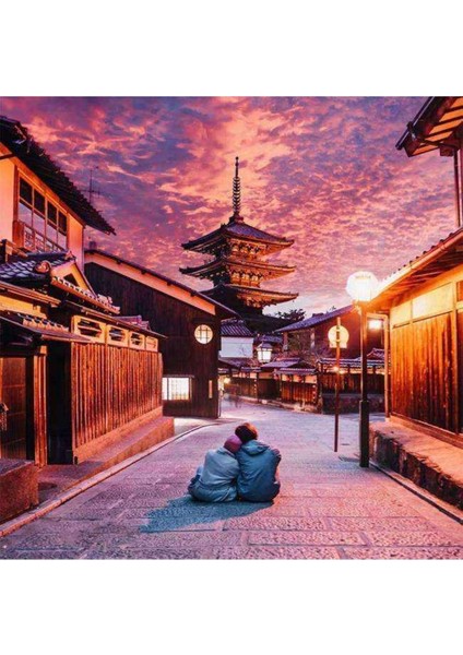 Kanvas çinde Aşk Sayılarla Boyama Seti Kasnaklı 40 x 50 cm