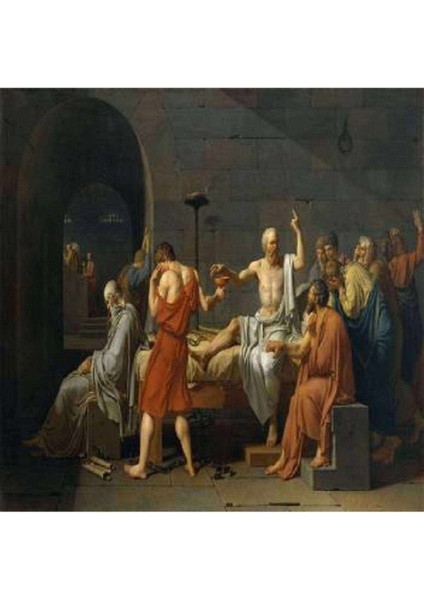 Kanvas sokratesin Ölümü Sayılarla Boyama Seti Kasnaklı 100 x 140 cm