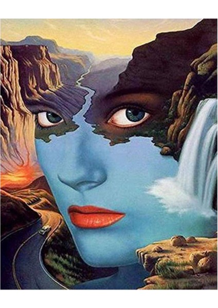 Kanvas bir Varoluş Hikayesi Sayılarla Boyama Seti Kasnaklı 40 x 50 cm