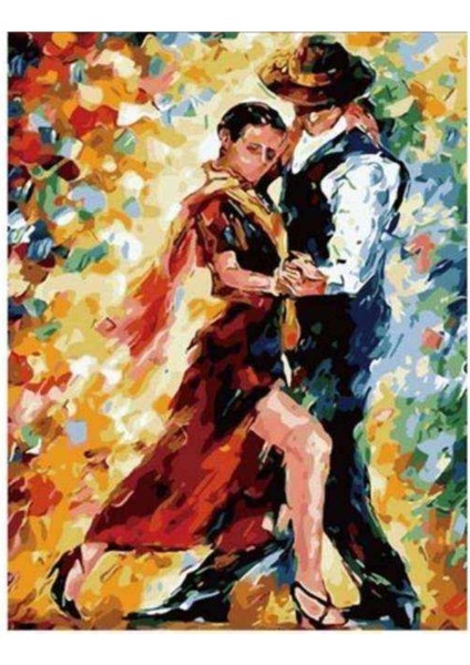 Kanvas tango Aşkı Sayılarla Boyama Seti Kasnaklı 70 x 90 cm