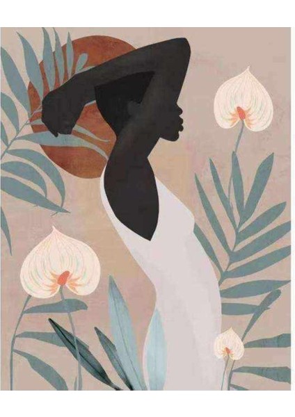 Kanvas kadının Esareti 5 Sayılarla Boyama Seti Kasnaklı 70 x 90 cm