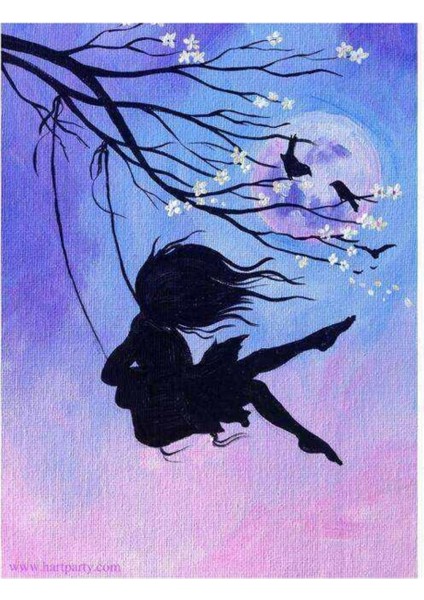 Kanvas salincak Sayılarla Boyama Seti Kasnaklı 40 x 50 cm