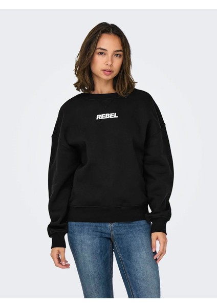 Onlsofıa L/s Word O-Neck Kadın Sweatshırt