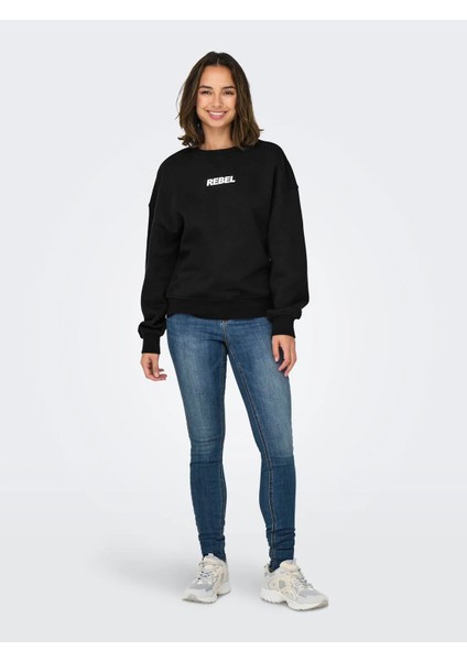 Onlsofıa L/s Word O-Neck Kadın Sweatshırt