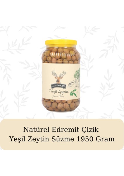 Çizik Yeşil Zeytin 2 Kg Pet Bidon 231 - 260 Klb.