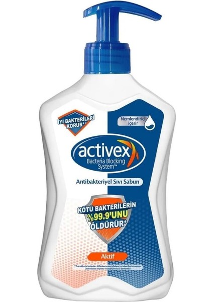 Antibakteriyel Activex Sıvı Sabun Aktif 500 ml  x 3 Adet