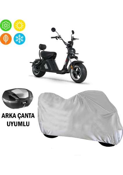Rks M2 Elektrikli Scooter Branda Motosiklet Brandası Arka Çanta Uyumlu