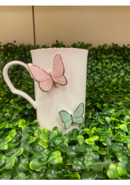 Kupa Bardak Porselen Kelebek Detaylı fırsatları