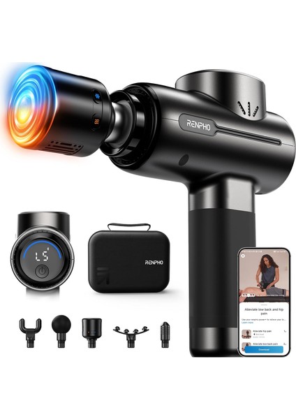 Isıtmalı ve Soğuk Masaj Aleti - Bluetooth'lu - Taşınabilir - Derin Doku Masaj Aleti