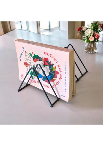 Kitap Tutacağı-Kitap Rafı-Metal Kitap Desteği - Kitaplık- Ev ve Ofis Dekoratif Aksesuar