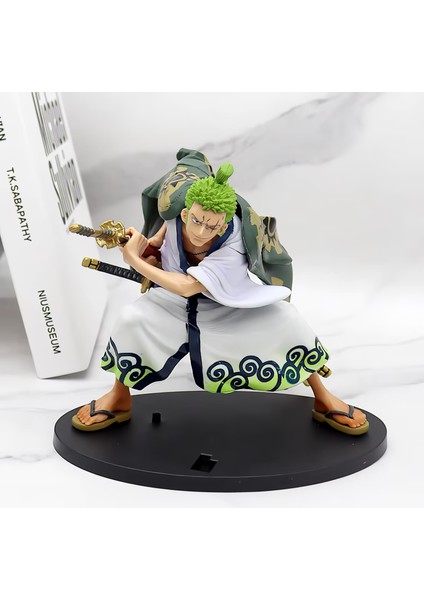 One Piece Anime Roronao Zoro Kimonolu Karakter Figür Oyuncak Koleksiyonluk Dekoratif Biblo 16 Cm.