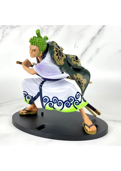 One Piece Anime Roronao Zoro Kimonolu Karakter Figür Oyuncak Koleksiyonluk Dekoratif Biblo 16 Cm.