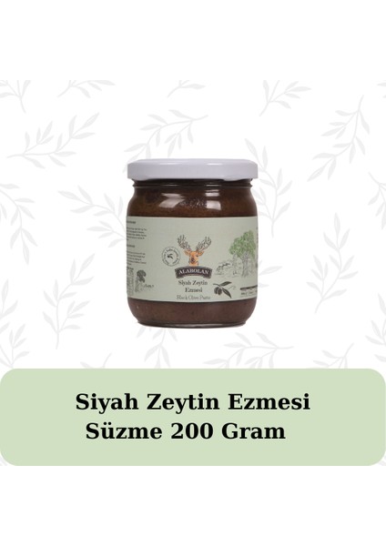 Siyah Zeytin Ezmesi 200 gr Cam Kavanoz