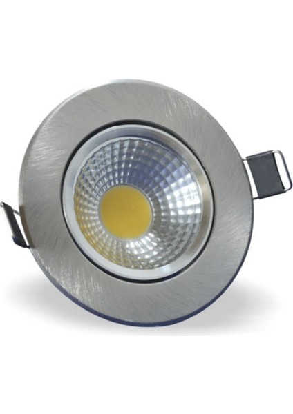 5W Cob LED Spot Saten Kasa Gün Işığı Trafolu (4 Adet Paket)