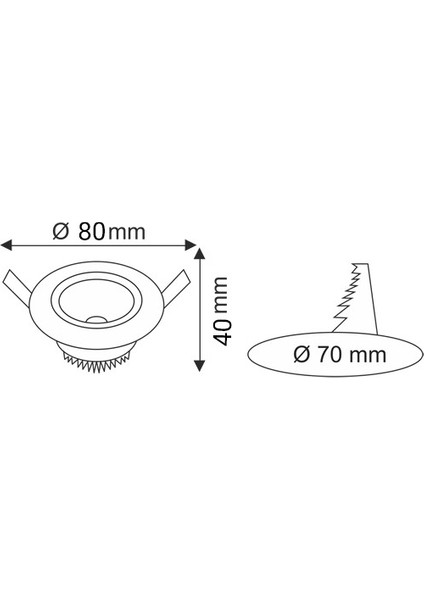 5W Cob LED Spot Saten Kasa Gün Işığı Trafolu (4 Adet Paket)