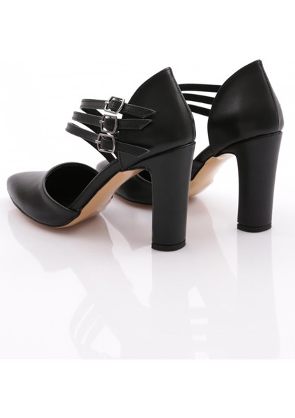 318 Kadin Kalin Topuklu Bileği Kemerli Topuklu Ayakkabi modelleri