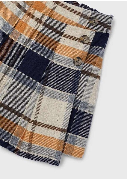 04-09 Yaş Kız Çocuk Ekose Şort Etek modelleri