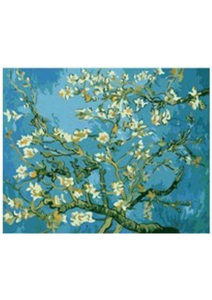 Kanvas van Gogh Badem Ağacı Sayılarla Boyama Seti Kasnaklı 60 x 75 cm