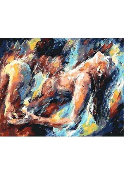 Kanvas aşk ve Tutku Sayılarla Boyama Seti Kasnaklı 100 x 140 cm