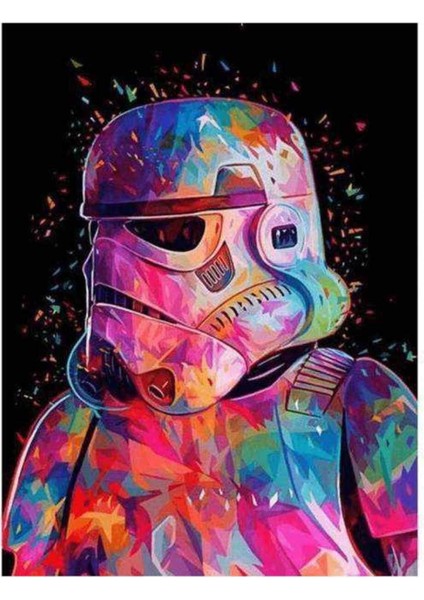 Kanvas starwars Klon Asker Sayılarla Boyama Seti Kasnaklı 60 x 75 cm