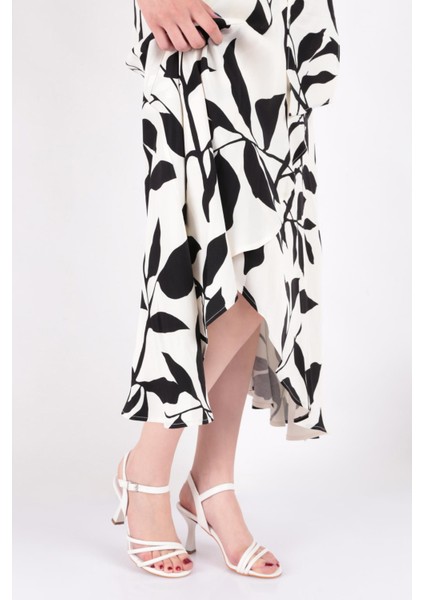 923 Kadin Şeritli Topuklu Ayakkabi indirimleri