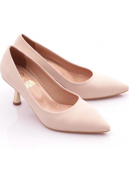 340-1 Kadin Sivri Burun Parmak Dekolteli Topuklu Ayakkabi fiyatları