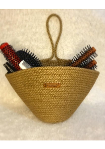 Ayşe Serhoşoğlu Home Design Hasır Sepet, Askılı Banyo Sepeti, Doğal Çiçeklik, Çok Amaçlı Dekoratif Hasır Sepet, Organizer fiyatları