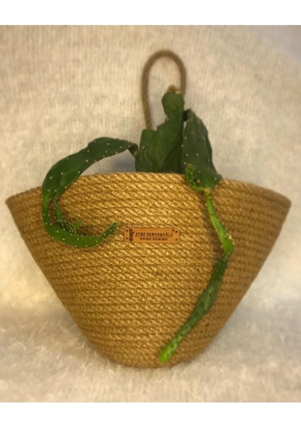 Ayşe Serhoşoğlu Home Design Hasır Sepet, Askılı Banyo Sepeti, Doğal Çiçeklik, Çok Amaçlı Dekoratif Hasır Sepet, Organizer modelleri