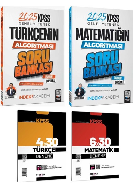 2025 KPSS Türkçe + Matematik Algoritması Soru + Marka Deneme 4'lü Set