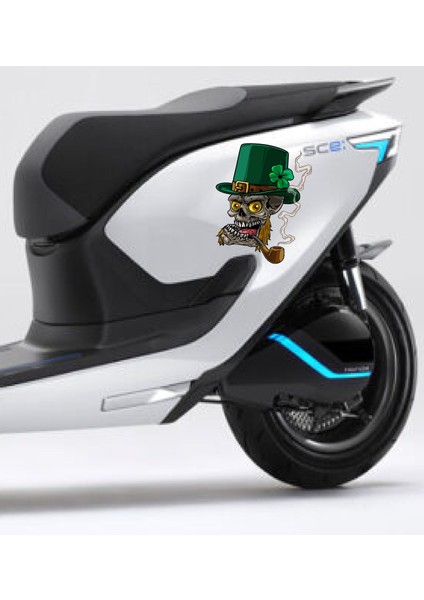 Pipo Içen Kurukafa Araba Oto Motosiklet Karavan Sticker 00531