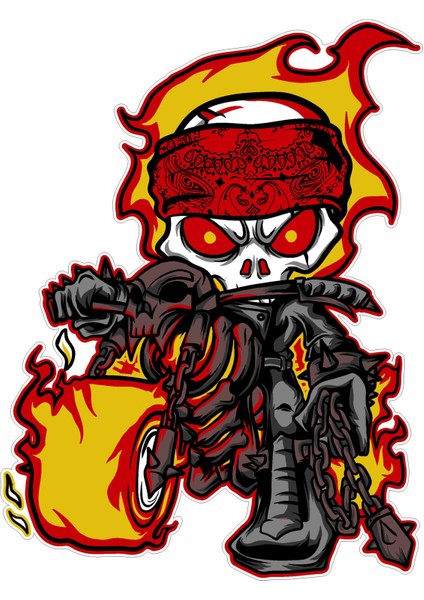 Motosiklet Çetesi Araba Oto Motosiklet Karavan Sticker 00533