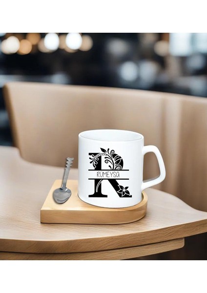 Kişiye Özel Espresso Fincan - Ahşap Altlıklı