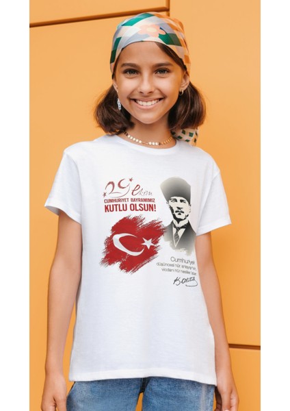 Cumhuriyet Bayramı Tişört 29 Ekim Tişört 101. Yıl T-Shirt Atatürk Tişört