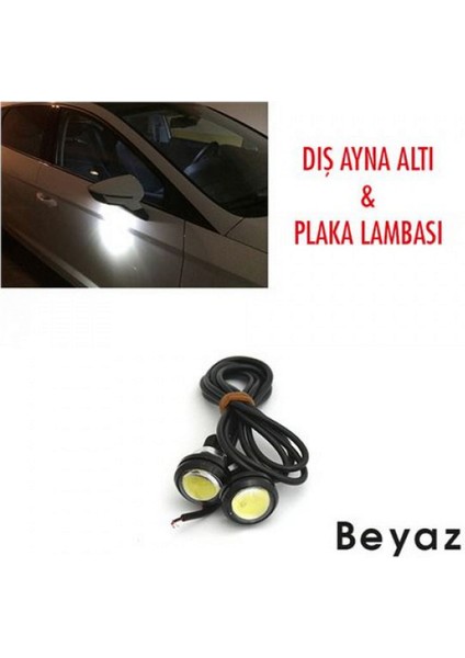 Gündüz Ledi Kartal Göz Ayna Alti Cob 2li 12V Beyaz 13